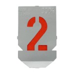 Stencil sæt med tal 0-9 med 30 mm tegnhøjde (10 dele)